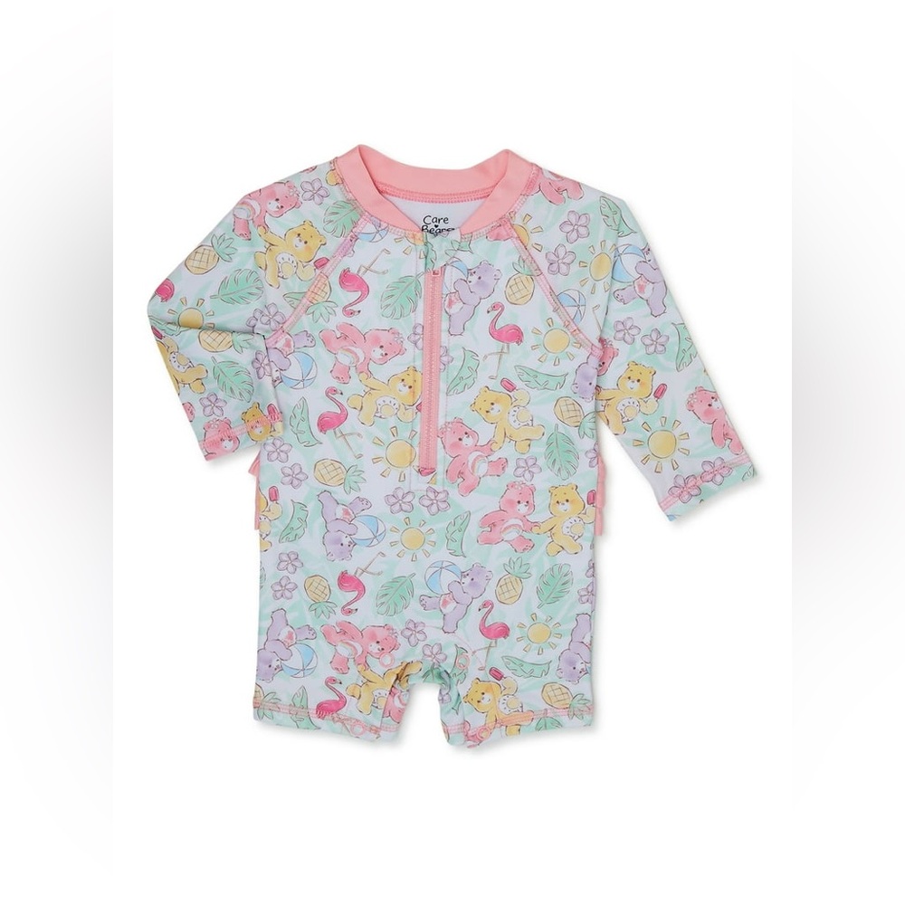 Care Bears Kids Swim Rashguard - Pink and Pastel Multicolor (0-3 months)